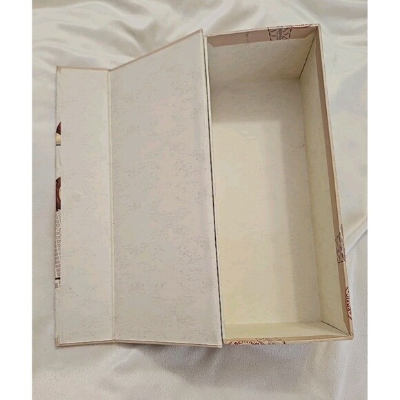 Elegant Storage Box Beige & Silver Paris Eiffel Tower Theme apprx 11.5 x 4.5 x4" - Picture 3 of 9